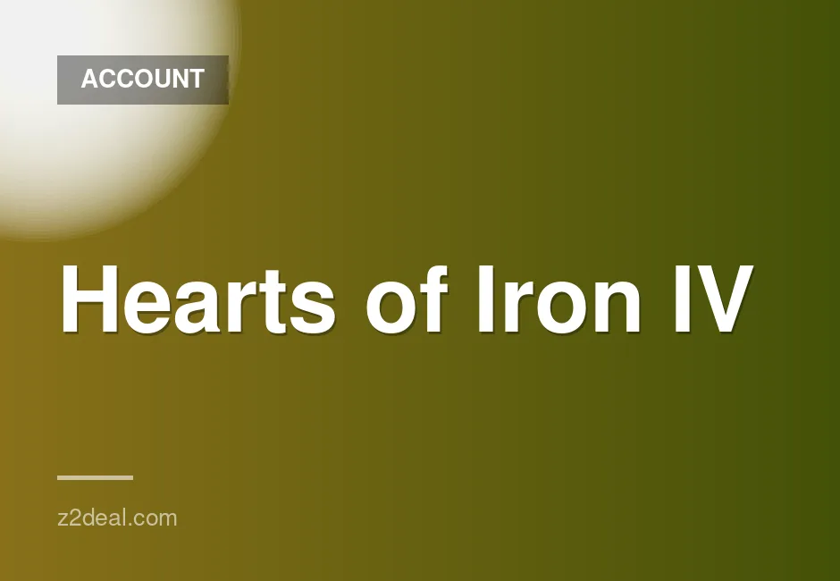 Hearts of Iron IV Steam Account with Full Access and Online Play