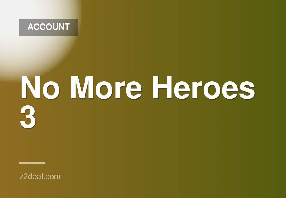 New Steam Account for No More Heroes 3 - 0 Hours Played, Data Changeable, Quick Delivery