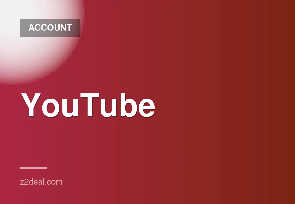 YouTube Account - Instant login, 1-3 months old, No verification required