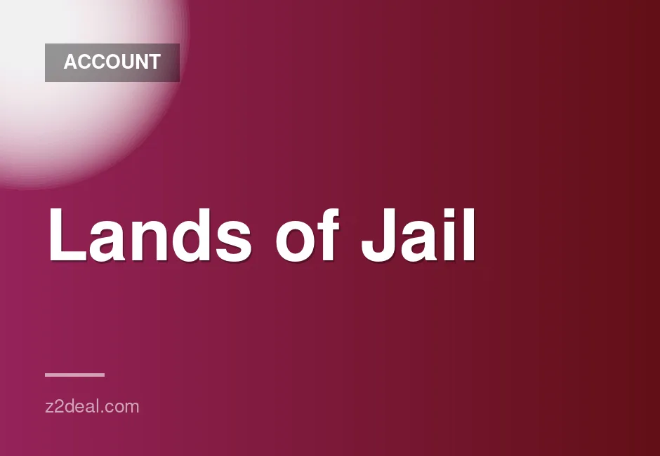 Lands of Jail account with 2 characters, 85M power, VIP 8, 8 SSR heroes, and 285K gems