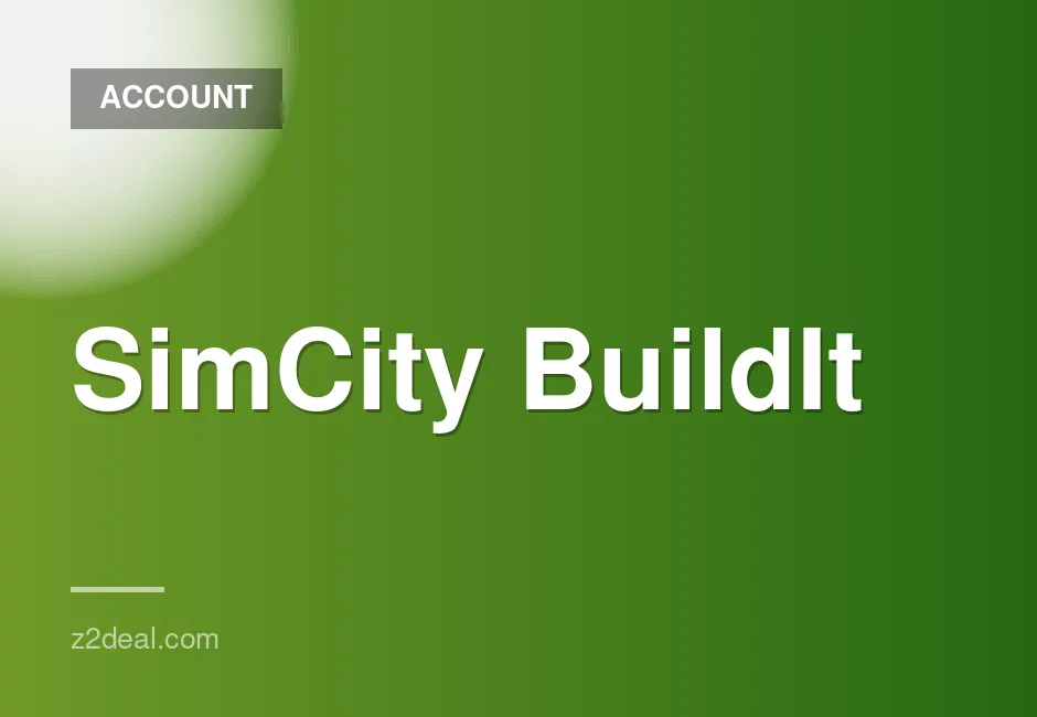 SimCity BuildIt Account Level 90 with 2 Billion Platinum Keys, Gold Keys, and Simcash