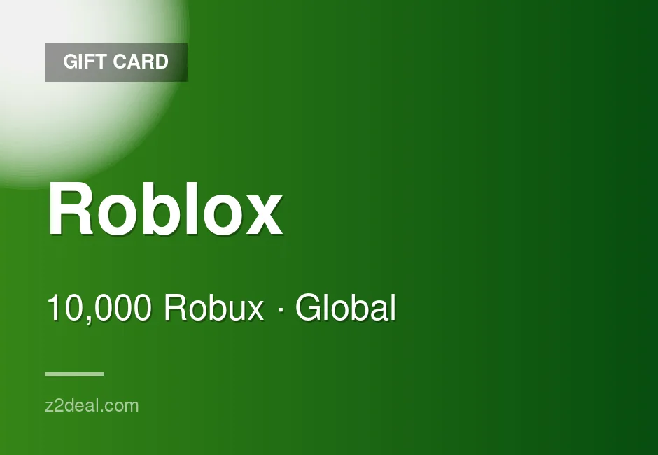 Digital Roblox Gift Card | 10,000 Robux | Global | Works Worldwide | Straightforward Order
