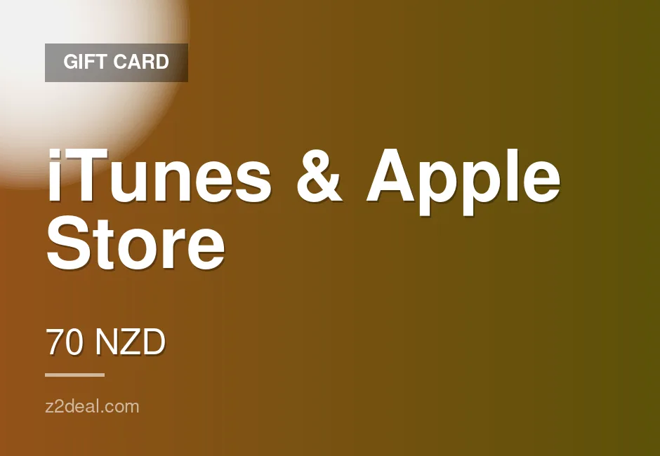 Genuine iTunes & Apple Store Gift Card - 70 NZD - New Zealand - Safe Checkout