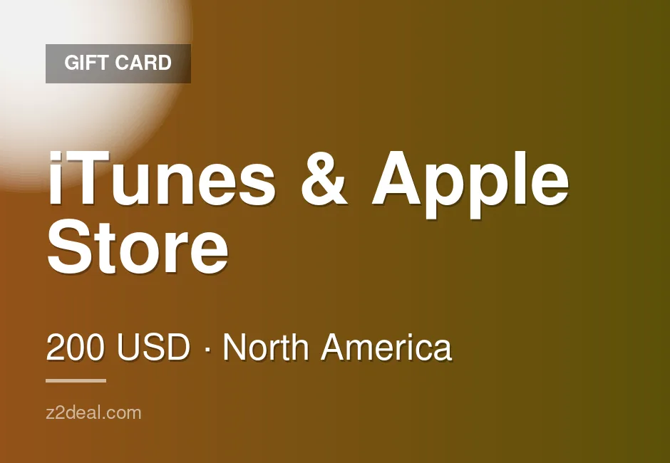 Trusted iTunes & Apple Store Gift Card | 200 USD | North America | Delivered With Care