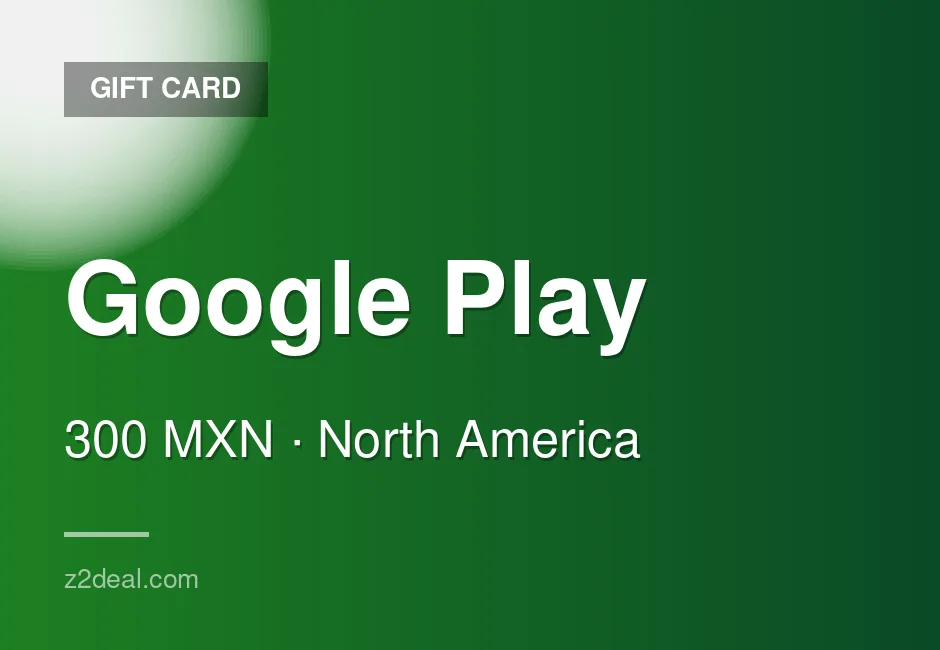 Instant Google Play Gift Card | 300 MXN | Mexico | Hassle-Free