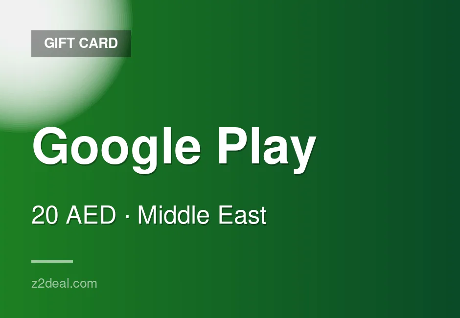 Digital Google Play Gift Card | 20 AED | United Arab Emirates | Straightforward Order