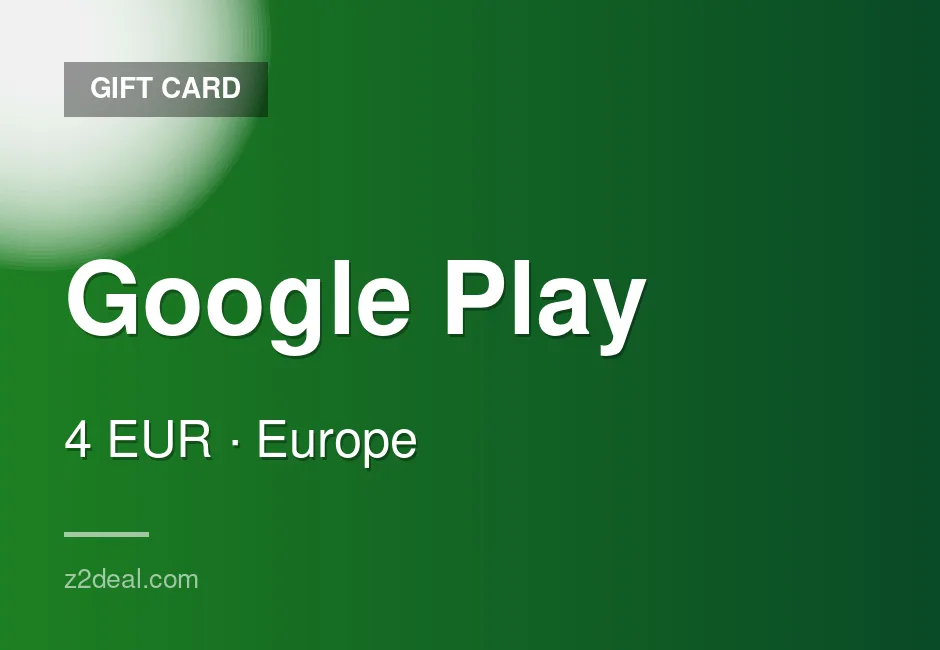 Digital Google Play Gift Card | 4 EUR | Germany | Reliable Service