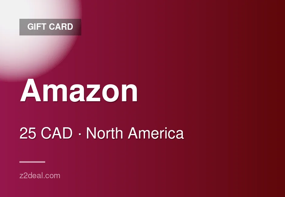 Genuine Amazon Gift Card - 25 CAD - Canada - Safe Checkout