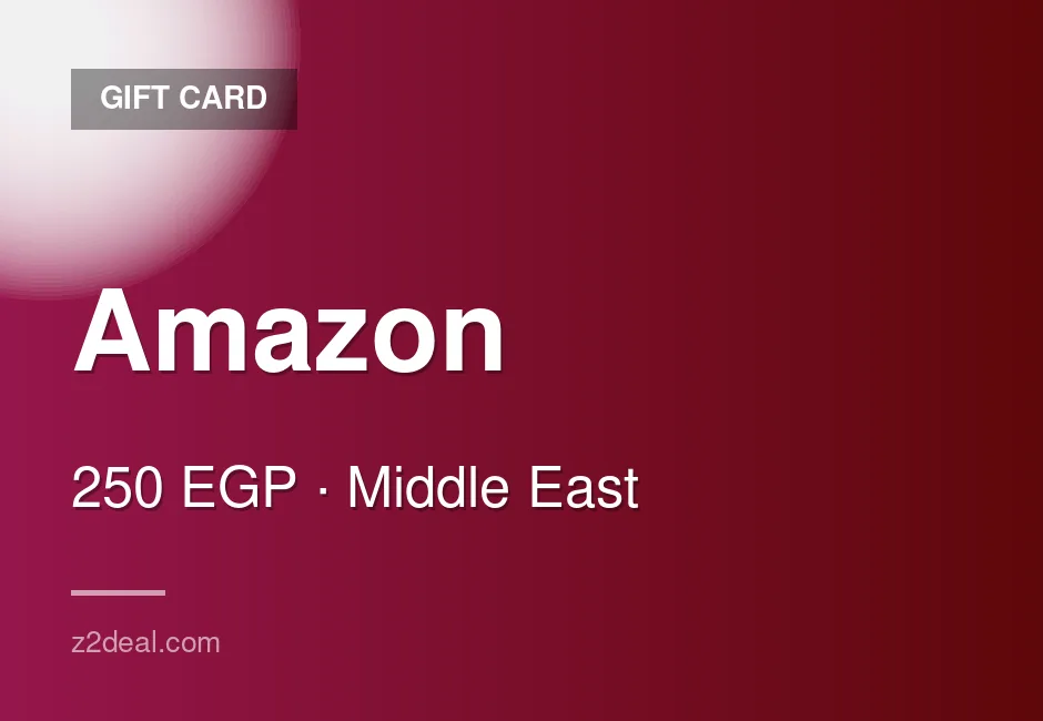 Reliable Amazon Gift Card - 250 EGP - Egypt - Order With Confidence