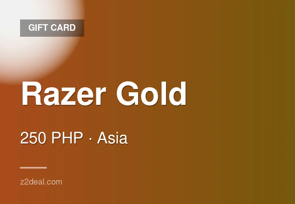 Quick Razer Gold Gift Card - 250 PHP - Philippines - No Waiting Around