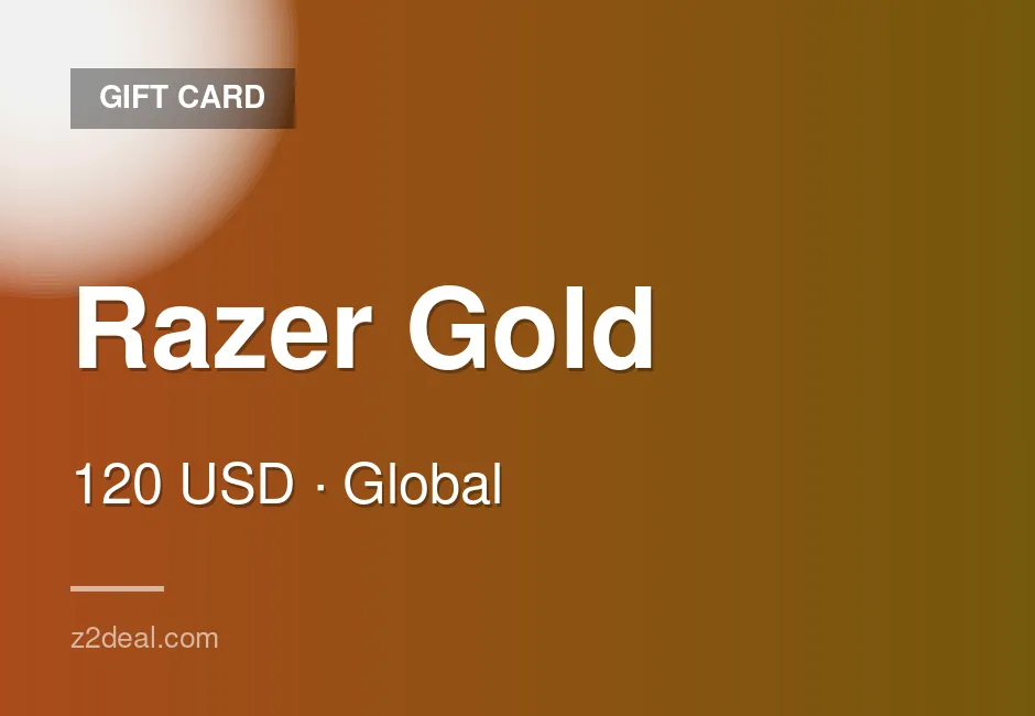 Trusted Razer Gold Gift Card | 120 USD | Global | Works Worldwide | Proven Seller