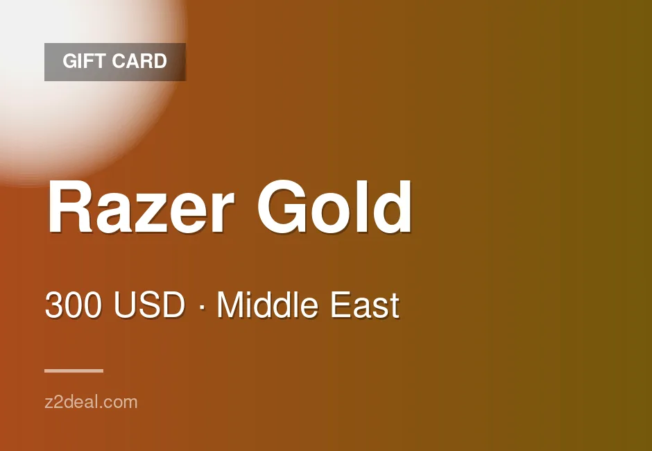 Genuine Razer Gold Gift Card - 300 USD - Saudi Arabia - Safe Checkout