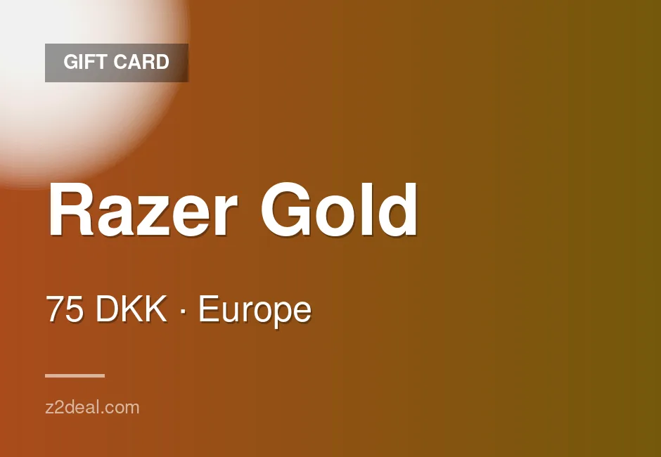 Reliable Razer Gold Gift Card - 75 DKK - Denmark - Quick Turnaround