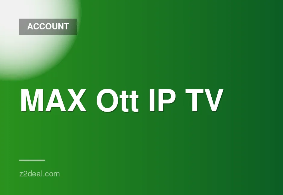 MAX OTT IPTV Subscription - 6 Months of Ultra HD Streaming with Global Access and Stable Service
