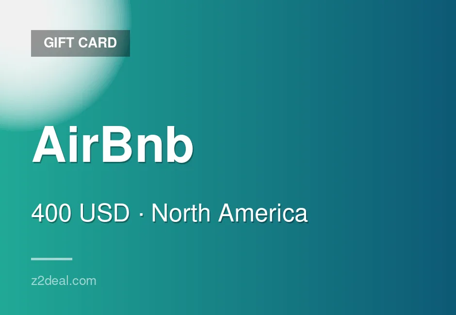 Digital AirBnb Gift Card | 400 USD | United States | Reliable Service