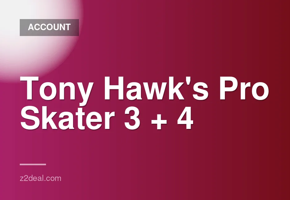 Tony Hawk's Pro Skater 3 and 4 Complete PSN Account for PS4 and PS5