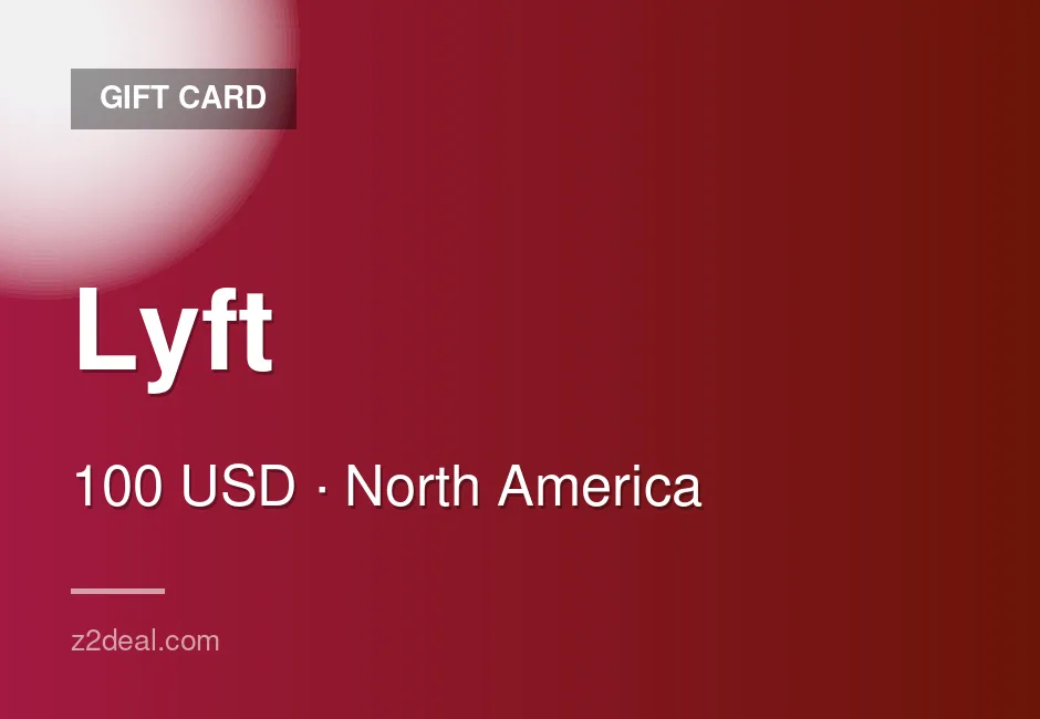 Lyft Gift Card - 100 USD - United States - Same-Day Delivery