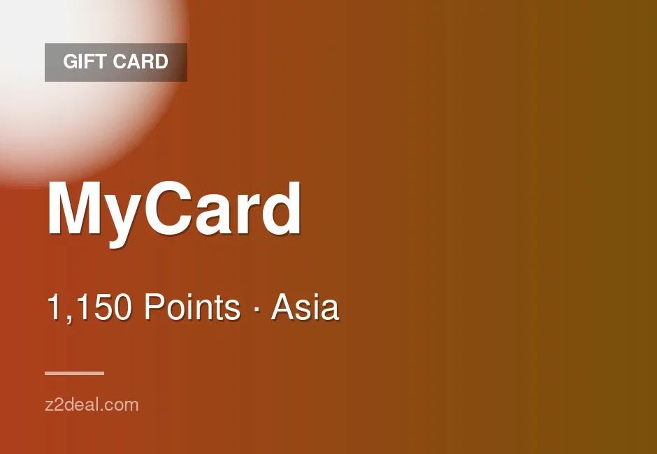 Digital MyCard Gift Card | 1,150 Points | Malaysia | In-Game Currency | Easy Checkout