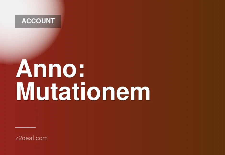 New Steam Account for Anno: Mutationem - 0 Hours Played, Data Change Available, Quick Delivery