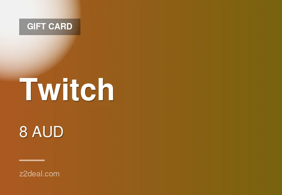 Buy Twitch Gift Card | 8 AUD | Australia | Trusted Seller