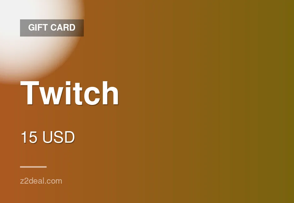 Buy Twitch Gift Card | 15 USD | Clean Transaction
