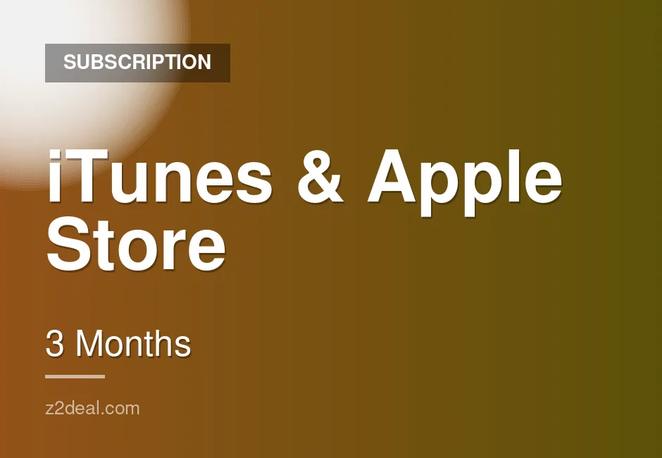 Genuine iTunes & Apple Store Subscription - 3 Months - Warranty Included - Dependable Seller
