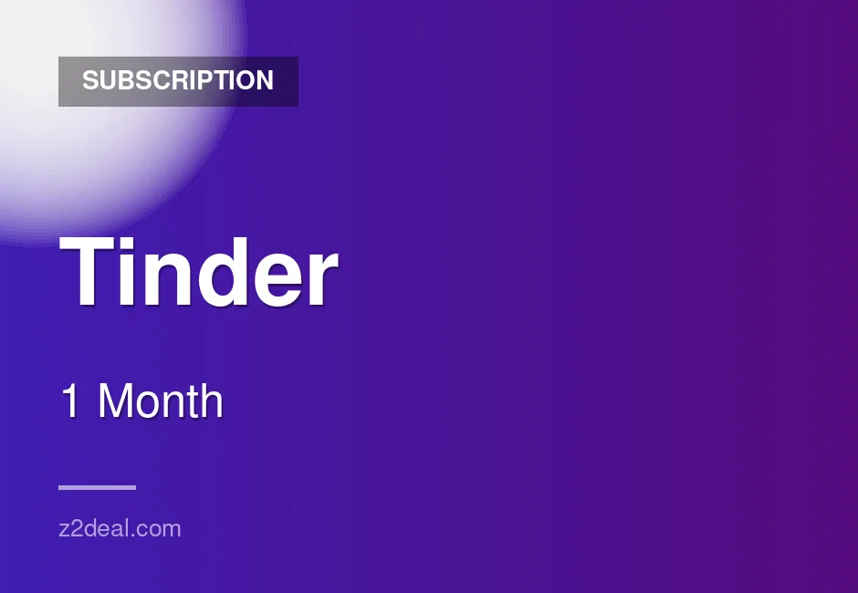 Tinder Subscription - 1 Month - Turkey - Secure Ordering