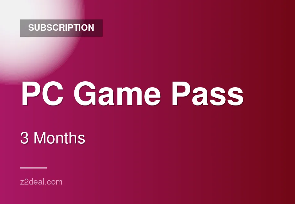 PC Game Pass Subscription - 3 Months - Stackable - Trial Offer - South America - Secure Ordering