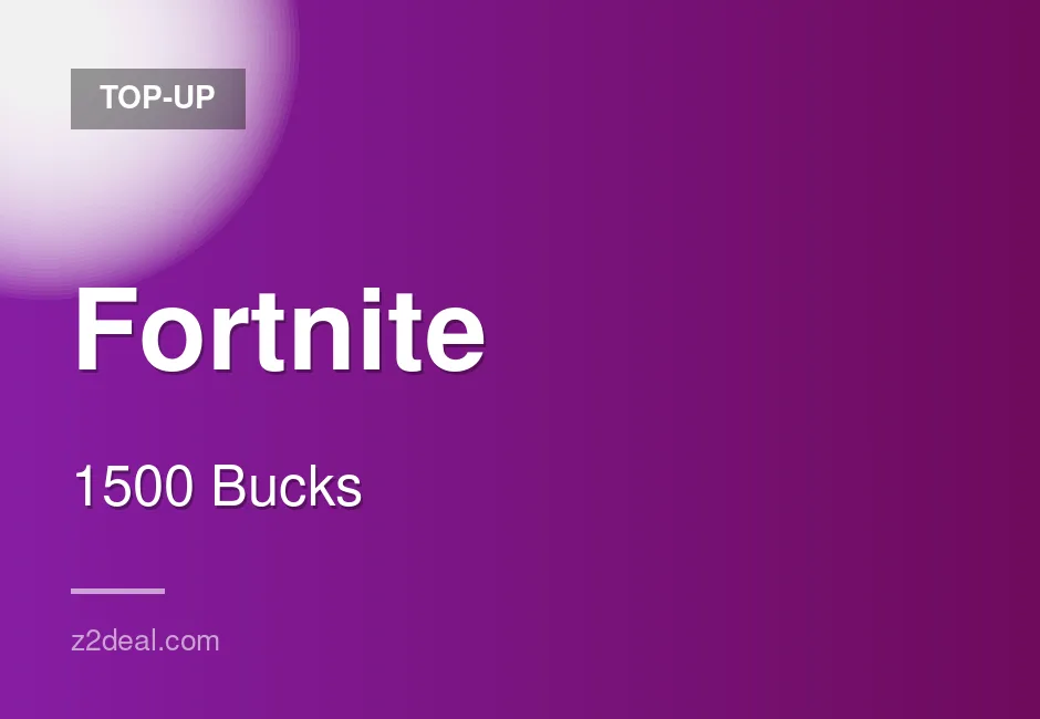 Quick Fortnite Top-Up - 1500 Bucks - Direct Top-Up - PlayStation - Global - Order With Confidence