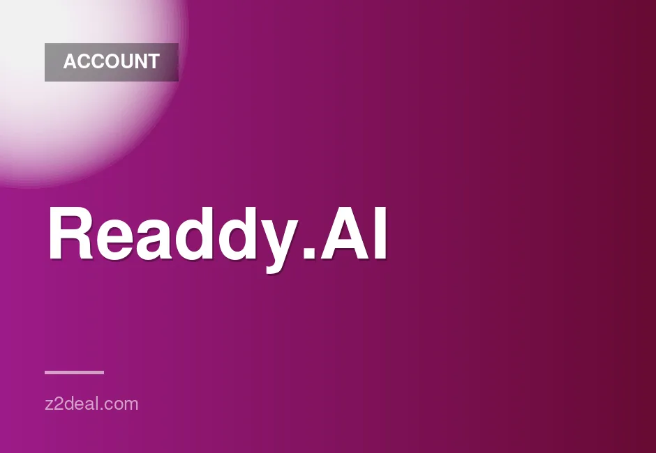 One Month Subscription to Readdy.AI Starter Plan for Private Account