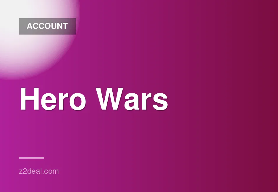 Hero Wars account level 72 with 21,000 emeralds for sale
